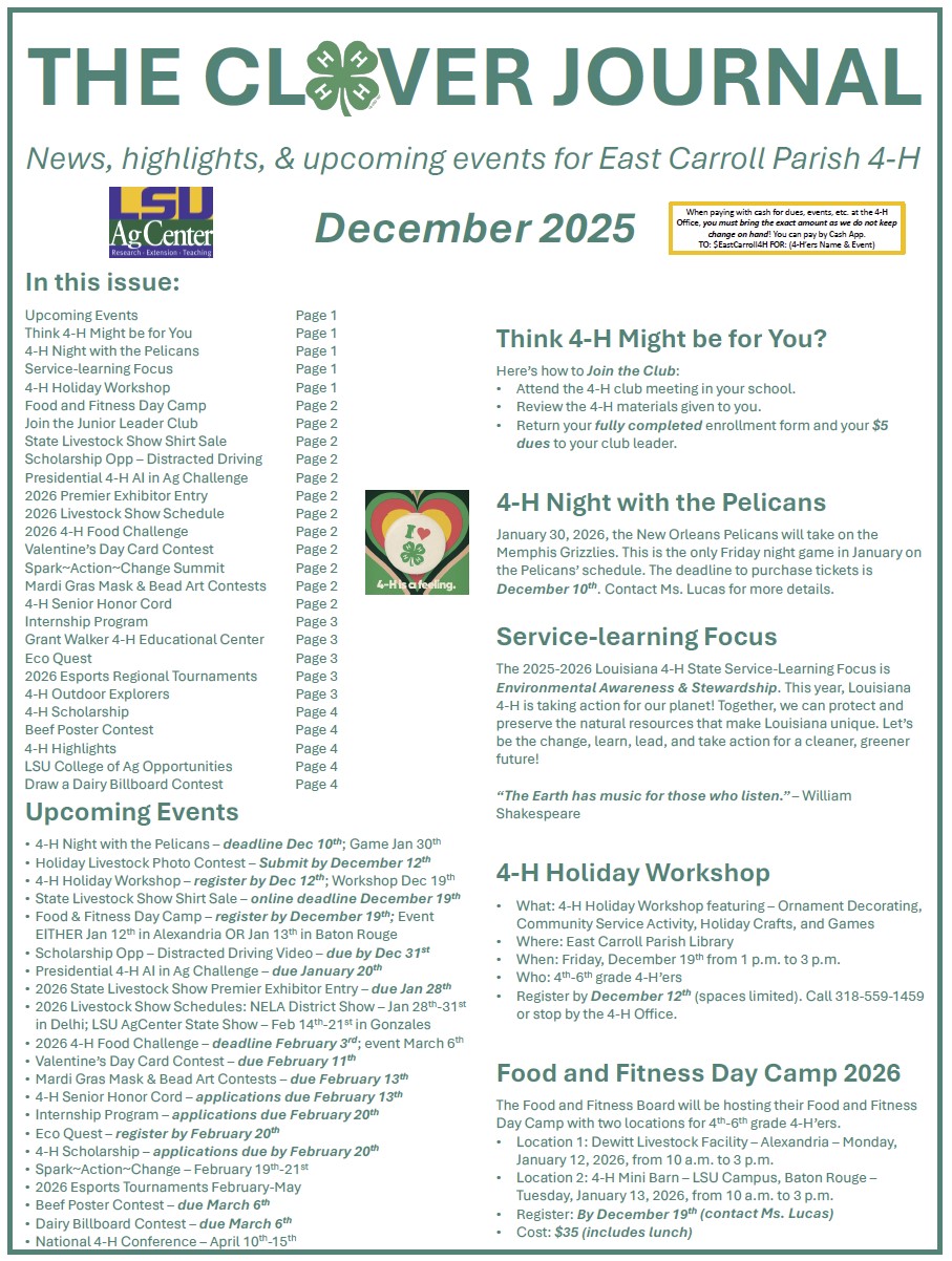The Clover Journal, December 2025